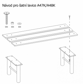 Šatní lavice, 1500 mm, latě buk, RAL 5015
