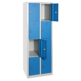 Šatní skříň s 8-mi boxy, RAL 7035/5012